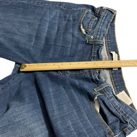 Levis 505 Womens Jeans Size 14 Blue Straight Leg Mid Rise Denim Jeans Zip Fly - Picture 9 of 10